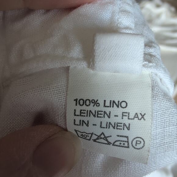 Made in Italy 100% Linen Flax Blazer Jacket Top White Size 46 US 10 - Classy - Picture 10 of 11